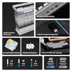 EPOMAKER TH108 PRO Full Size Mechanical Keyboard with Screen & Knob, Wireless Gaming Keyboard with 10000mAh, Creamy Gasket, Hot Swap, Custom Driver, RGB Backlight (Black, Sea Salt Silent)