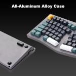 Hexgears F2 Alice83 Aluminum Custom Mechanical Keyboard, Split 83 Keys Alice Layout Ergonomic Keyboard, Hot Swappable Slient Linear Switch, BT5.0/2.4GHz/USB-C, RGB Backlit with Wrist Rest for Win/Mac