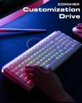 ZORNHER ZH99HE 98% Rapid Trigger Magnetic Keyboard Wired,White Gaming Keyboard with Number Pad,RGB Backlit Light Box,Adjustable Actuation Rapid Trigger Mode,Magnetic Switch