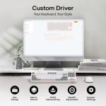 EPOMAKER TH87 Wireless Mechanical Keyboard with 10000mAh Battery, BT/2.4GHz/Wired, Hot Swappable Custom, PBT Keycap, RGB Backlit, Gasket, TKL Gaming Keyboard for PC/Mac (Sea Salt Silent)