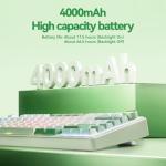 LEOBOG x Aula F75 Gaming Keyboard, 75% Wireless Keyboards RGB Backlit with Knob, Tri-Mode Hot Swappable Mechanical Keyboard for PC Gamer - Green