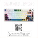 Rampage Quell Pro Wireless Mechanical Keyboard with Screen&Knob, 75% Hot Swappable Gaming Keyboard with Pre-lubed Switches, RGB Backlit, PBT Keycaps Creamy Sounding PC Gaming Keyboards