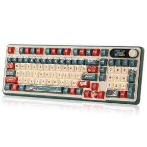 RK ROYAL KLUDGE S98 Mechanical Keyboard w/Smart Display & Knob, Top Mount 96% RGB Wireless Gaming Keyboard BT/2.4G/USB-C, Hot Swappable, Software Support, Creamy Sound, 98 Keys Xmas Limited Edition