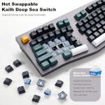 Hexgears F2 Alice83 Aluminum Custom Mechanical Keyboard, Split 83 Keys Alice Layout Ergonomic Keyboard, Hot Swappable Slient Linear Switch, BT5.0/2.4GHz/USB-C, RGB Backlit with Wrist Rest for Win/Mac