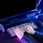 MechLands Aula F-NB98 Transparent Keyboard with RGB Backlits, 3 Modes Wireless Mechanical Keyboard with Display Screen, 8000mAh Battery, Shine Through Keycaps, Creamy Gasket, 1800 Layout (Black)