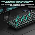 AULA MINI60 HE PRO - 60% Mechanical Gaming Keyboard Wireless, Hall Effect Magnetic Switch Hot Swappable, Adjustable Actuation Rapid Trigger Mode, 8000 Hz Polling Rate, 60 Percent Compact Design for PC