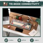 RK ROYAL KLUDGE S98 Mechanical Keyboard w/Smart Display & Knob, Top Mount 96% RGB Wireless Gaming Keyboard BT/2.4G/USB-C, Hot Swappable, Software Support, Creamy Sound, 98 Keys Xmas Limited Edition