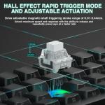 AULA MINI60 HE PRO - 60% Mechanical Gaming Keyboard Wireless, Hall Effect Magnetic Switch Hot Swappable, Adjustable Actuation Rapid Trigger Mode, 8000 Hz Polling Rate, 60 Percent Compact Design for PC