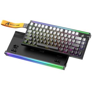 ATTACK SHARK R85HE Wired 75% Hall Effect Rapid Trigger Mechanical RGB Gaming Keyboard with 8K Polling,0.05mm RT Accuracy,0.08MS Latency,Magnetic Switch,5 Layer Sound Damped,Driver for PC(Moonlight)
