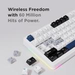 Rampage Quell Pro Wireless Mechanical Keyboard with Screen&Knob, 75% Hot Swappable Gaming Keyboard with Pre-lubed Switches, RGB Backlit, PBT Keycaps Creamy Sounding PC Gaming Keyboards