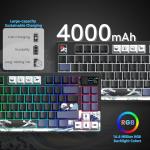 Womier 75% Wireless Mechanical Keyboard with Color Multimedia Screen Anime Gaming Creamy Keyboard, 3-Modes Hot Swappable Kanagawa Theme Key Board w/Wrist Rest, Gasket RGB Custom for Mac/Win (SK80 PRO)