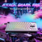 ATTACK SHARK R85 HE 75% Magnetic Wired Gaming Keyboard,8KHz Polling Rate Rapid Trigger,0.005mm RT Precision,256K Scan Rate,Custom Hot-Swappable,Web Driver PC Keyboard for Gamer/Win/Mac,Starlight White