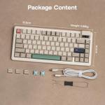 EPOMAKER RT82 Wireless Mechanical Keyboard with Screen, VIA Custom, 2.4GHz/USB-C/BT5.0, RGB Backlit, Gasket, 5-Paddings, PBT Keycaps, Hot-Swap Retro Gaming Keyboard (Creamy Jade)