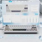 ATTACK SHARK MAMBASNAKE X60HE Rapid Trigger Magnetic Switch 60% RGB Wireless Mechanical Gaming keyboard,2.4Ghz/BT/Wired,8KHZ Polling Rate,0.01mm Adjustable Actuation,Web Driver for PC(White+8 Keycaps)