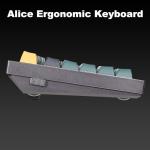 Hexgears F2 Alice83 Aluminum Custom Mechanical Keyboard, Split 83 Keys Alice Layout Ergonomic Keyboard, Hot Swappable Slient Linear Switch, BT5.0/2.4GHz/USB-C, RGB Backlit with Wrist Rest for Win/Mac