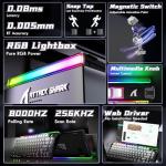 ATTACK SHARK R85HE Wired 75% Hall Effect Rapid Trigger Mechanical RGB Gaming Keyboard with 8K Polling,0.05mm RT Accuracy,0.08MS Latency,Magnetic Switch,5 Layer Sound Damped,Driver for PC(Moonlight)