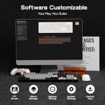 EPOMAKER TH108 PRO Full Size Mechanical Keyboard with Screen & Knob, Wireless Gaming Keyboard with 10000mAh, Creamy Gasket, Hot Swap, Custom Driver, RGB Backlight (Black, Sea Salt Silent)