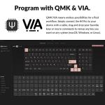 Keychron K4 Pro Custom Wireless Mechanical Keyboard, 96 Keys Hot-swappable QMK/VIA Programmable Macro with K Pro Red Silent Switch RGB Backlit Compatible Mac Windows Linux - Black