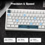 EPOMAKER HE80 Hall Effect Gaming Keyboard, 8K Polling & 32K Scan, Creamy Gasket, DKS, SOCD, Hot-Swappable, RGB Backlit, Wired Gaming Keyboard for PC & Mac (White)