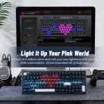 Hexgears Wireless Mechanical Keyboard with Number Pad,Wrist Rest,Gasket Structure,Tri-Mode BT5.0/USB-C/2.4GHz Hot Swappable Keyboard,Creamy Sound,RGB Backlit,Computer Gaming Keyboards(Clicky Switch)