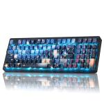 ZORNHER ZH980 Mechanical Keyboard,95% Blue Creamy Keyboard with Number Pad,Van Gogh's Starry Night Dye Sublimation PBT Keycaps,Pre-lubed Clicky Switches,Hot-Swappable