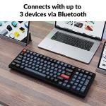 Keychron K4 Pro Custom Wireless Mechanical Keyboard, 96 Keys Hot-swappable QMK/VIA Programmable Macro with K Pro Red Silent Switch RGB Backlit Compatible Mac Windows Linux - Black
