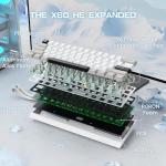 ATTACK SHARK MAMBASNAKE X60HE Rapid Trigger Magnetic Switch 60% RGB Wireless Mechanical Gaming keyboard,2.4Ghz/BT/Wired,8KHZ Polling Rate,0.01mm Adjustable Actuation,Web Driver for PC(White+8 Keycaps)