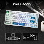 EPOMAKER HE80 Hall Effect Gaming Keyboard, 8K Polling & 32K Scan, Creamy Gasket, DKS, SOCD, Hot-Swappable, RGB Backlit, Wired Gaming Keyboard for PC & Mac (White)