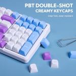 E-YOOSO Z-99 Wireless Mechanical Keyboard with Number Pad, Tri-Mode BT5.0/2.4GHz/USB-C, Hot Swappable Linear Switches, 99 Keys, RGB Backlit Creamy Gaming Keyboard for Laptop/PC/Mac