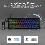 EPOMAKER Aula MINI60 HE Hall Effect Gaming Keyboard, 2.4GHz/BT, 8K Hz Polling, SOCD & DKS, Adjustable Actuation & Fast Trigger, PBT Keycap, 60% Wireless Mechanical Keyboard for Win/Mac (Max)