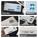 EPOMAKER HE80 Hall Effect Gaming Keyboard, 8K Polling & 32K Scan, Creamy Gasket, DKS, SOCD, Hot-Swappable, RGB Backlit, Wired Gaming Keyboard for PC & Mac (White)