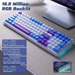 E-YOOSO Z-99 Wireless Mechanical Keyboard with Number Pad, Tri-Mode BT5.0/2.4GHz/USB-C, Hot Swappable Linear Switches, 99 Keys, RGB Backlit Creamy Gaming Keyboard for Laptop/PC/Mac