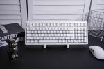 ZORNHER ZH980 Mechanical Keyboard Wireless,95% White Creamy Keyboard with Number Pad, Gaming Keyboard Full Size,Side Printed Cool Japanese Anime PBT Keycaps,Creamy Sounding Linear Switches