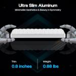 EPOMAKER Luma40 Low Profile Mechanical Keyboard with QMK/VIA & CNC Metal, Transparent PC Keycap, Hot-Swap, Kailh Linear Switch, 2.4Ghz/BT/USB, 40% Wireless Gaming Keyboard for Mac/Win