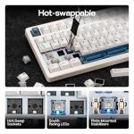 EPOMAKER HE80 Hall Effect Gaming Keyboard, 8K Polling & 32K Scan, Creamy Gasket, DKS, SOCD, Hot-Swappable, RGB Backlit, Wired Gaming Keyboard for PC & Mac (White)