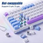 E-YOOSO Z-99 Wireless Mechanical Keyboard with Number Pad, Tri-Mode BT5.0/2.4GHz/USB-C, Hot Swappable Linear Switches, 99 Keys, RGB Backlit Creamy Gaming Keyboard for Laptop/PC/Mac