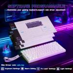 ATTACK SHARK R85 HE Wired Rapid Trigger Mechanical RGB Gaming Keyboard with Custom Lightbox,8KHz Polling Rate,0.005mm RT Accuracy,0.08MS Latency,Hall Effect,Magnetic Switch,Driver for PC-White Contour