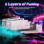 ATTACK SHARK R85 HE 75% Magnetic Wired Gaming Keyboard,8KHz Polling Rate Rapid Trigger,0.005mm RT Precision,256K Scan Rate,Custom Hot-Swappable,Web Driver PC Keyboard for Gamer/Win/Mac,Starlight White