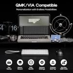 EPOMAKER Luma40 Low Profile Mechanical Keyboard with QMK/VIA & CNC Metal, Transparent PC Keycap, Hot-Swap, Kailh Linear Switch, 2.4Ghz/BT/USB, 40% Wireless Gaming Keyboard for Mac/Win