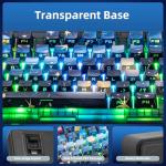 ZORNHER ZH980 Mechanical Keyboard,95% Blue Creamy Keyboard with Number Pad,Van Gogh's Starry Night Dye Sublimation PBT Keycaps,Pre-lubed Clicky Switches,Hot-Swappable