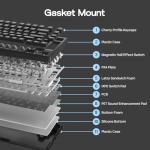 EPOMAKER HE80 Hall Effect Gaming Keyboard, 8K Polling & 32K Scan, Creamy Gasket, DKS, SOCD, Hot-Swappable, RGB Backlit, Wired Gaming Keyboard for PC & Mac (White)