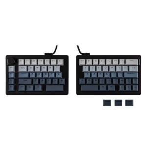 EPOMAKER Split70 Wireless Ergonomic Keyboard with QMK/VIA and Knob, Mechanical Gaming Keyboard with RGB, Hot-Swap, Creamy Linear Switch, PBT Keycap, Mac Modifier, Gasket, 70% Split Layout (Black)