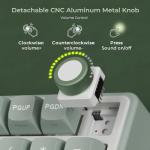 RK ROYAL KLUDGE R98 Pro Wireless Mechanical Keyboard, Creamy Bluetooth/2.4GHz/Wired RGB Gaming Keyboard with Number Pad and Knob, MDA Profile PBT Keycaps, Gasket Hot Swappable Tactile Switch, Cyan