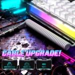 ATTACK SHARK R85 HE 75% Magnetic Wired Gaming Keyboard,8KHz Polling Rate Rapid Trigger,0.005mm RT Precision,256K Scan Rate,Custom Hot-Swappable,Web Driver PC Keyboard for Gamer/Win/Mac,Starlight White