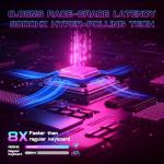 ATTACK SHARK R85 HE Wired Rapid Trigger Mechanical RGB Gaming Keyboard with Custom Lightbox,8KHz Polling Rate,0.005mm RT Accuracy,0.08MS Latency,Hall Effect,Magnetic Switch,Driver for PC-White Contour