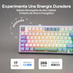 EPOMAKER Aula F75 ISO-ES Wireless Mechanical Gaming Keyboard, 75% Spanish Layout with Knob, Creamy Gasket, Sound-Dampening, RGB, Hot-Swap, BT/2.4Ghz (Green)