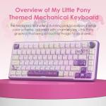 My Little Pony Wireless Mechanical Keyboard - 81 Keys RGB Gaming Keyboard with Custom Linear Switches, Hot-Swap & Knob Control, Triple Connection (BT5.0/USB-C/2.4GHz), Compact for Work & Gaming