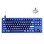Keychron Q3 Wired Custom Mechanical Keyboard Knob Version, TKL Tenkeyless QMK/VIA Programmable Macro with Hot-swappable Gateron G Pro Blue Switch Double Gasket Compatible with Mac Windows Linux (Blue)