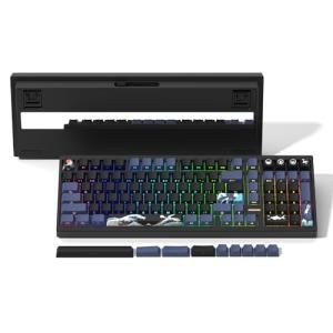 Rainy75 Wireless Gaming Keyboard QMK/VIA, Mechanical Keyboard, Bluetooth 5.0/2.4GHz/USB-C,Hot Swappable Custom Keyboard,Gasket Structure,Pre-lubed Linear Switches RGB Backlit ComputerKeyboards