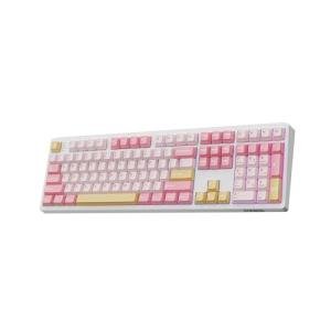 EPOMAKER TH108 Full Size Mechanical Keyboard, Wireless Gaming Keyboard with 8000mAh Battery, Creamy Gasket, 108 Keys, Hot Swap, Custom Driver, RGB Backlight (Pink, Sea Salt Silent)